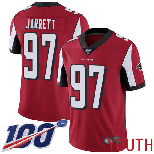 Atlanta Falcons Limited Red Youth Grady Jarrett Home Jersey NFL Football #97 100th Season Vapor Untouchable->youth nfl jersey->Youth Jersey